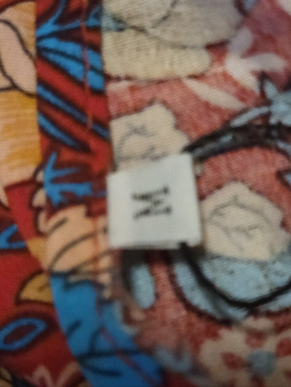 Kohl's Blue and Red Floral V-Neck Mini Dress - Picture 5 of 6